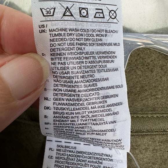 NWT Adidas AOP Fleece Hoodie Pullover Sweatshirt in Olive Men’s Sz L - Picture 9 of 12